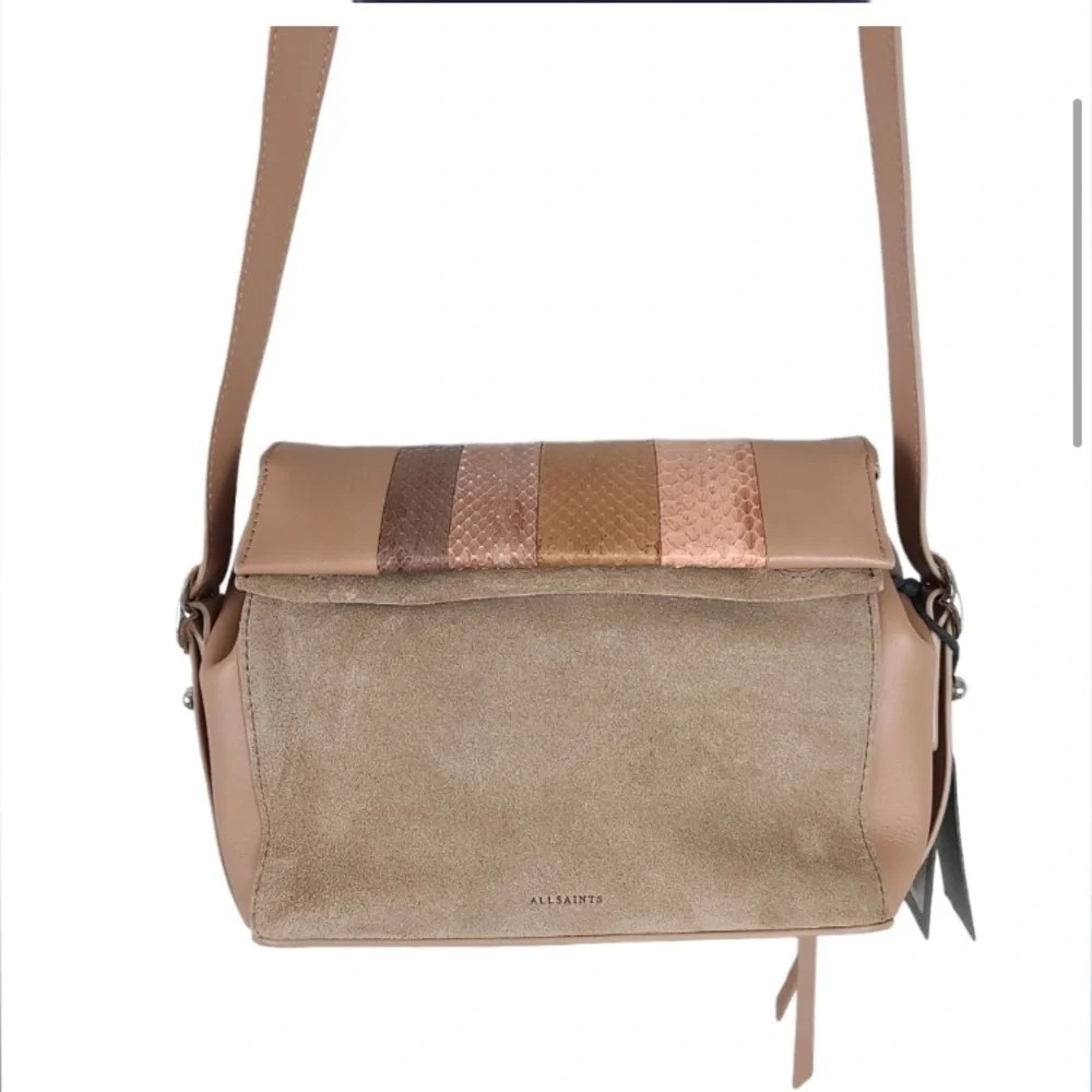 Nwot! All Saints casey lea leather-snakeskin crossbody retail 278$